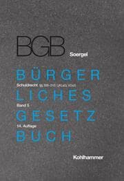 Cover von Kommentar zum Bürgerlichen Gesetzbuch mit Einführungsgesetz und Nebengesetzen (BGB) (Soergel)
