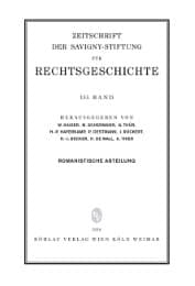 Cover von ZRG Romanistische Abteilung 133. Band (2016)