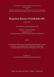 Cover von Regesten Kaiser Friedrichs III.
