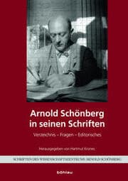Cover von Arnold Schönberg in seinen Schriften