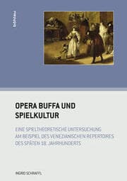 Cover von Opera buffa und Spielkultur