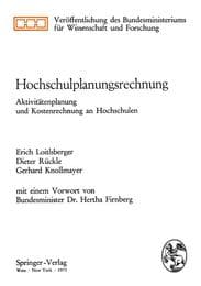 Cover von Hochschulplanungsrechnung