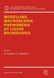 Cover von Modelling Macroscopic Phenomena at Liquid Boundaries
