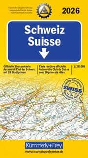 Cover von Kümmerly+Frey Strassenkarte ACS Schweiz 2026 1:275.000