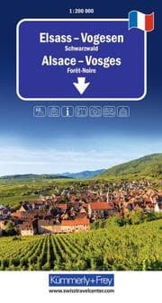 Cover von Kümmerly+Frey Regional-Strassenkarte Elsass, Vogesen 1:200.000