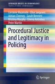 Cover von Procedural Justice and Legitimacy in Policing