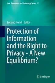 Cover von Protection of Information and the Right to Privacy - A New Equilibrium?