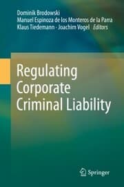 Cover von Regulating Corporate Criminal Liability