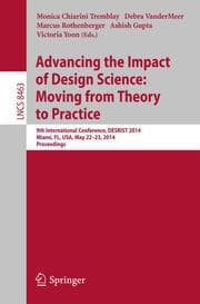 Cover von Advancing the Impact of Design Science: Moving from Theory to Practice