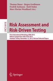 Cover von Risk Assessment and Risk-Driven Testing