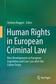 Cover von Human Rights in European Criminal Law