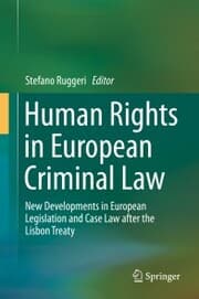 Cover von Human Rights in European Criminal Law