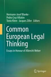 Cover von Common European Legal Thinking