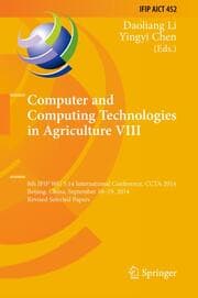 Cover von Computer and Computing Technologies in Agriculture VIII