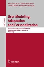Cover von User Modeling, Adaptation and Personalization