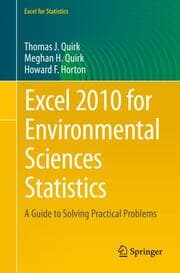 Cover von Excel 2010 for Environmental Sciences Statistics