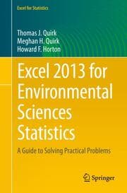 Cover von Excel 2013 for Environmental Sciences Statistics