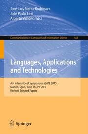 Cover von Languages, Applications and Technologies