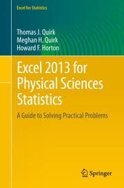 Cover von Excel 2013 for Physical Sciences Statistics