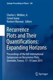 Cover von Recurrence Plots and Their Quantifications: Expanding Horizons