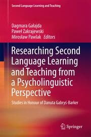 Cover von Researching Second Language Learning and Teaching from a Psycholinguistic Perspective