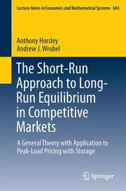 Cover von The Short-Run Approach to Long-Run Equilibrium in Competitive Markets