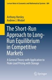 Cover von The Short-Run Approach to Long-Run Equilibrium in Competitive Markets