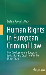 Cover von Human Rights in European Criminal Law