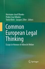 Cover von Common European Legal Thinking