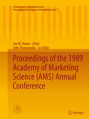 Cover von Proceedings of the 1989 Academy of Marketing Science (AMS) Annual Conference