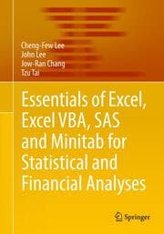 Cover von Essentials of Excel, Excel VBA, SAS and Minitab for Statistical and Financial Analyses
