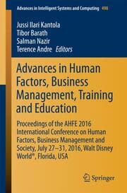 Cover von Advances in Human Factors, Business Management, Training and Education