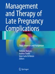 Cover von Management and Therapy of Late Pregnancy Complications