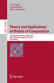 Cover von Theory and Applications of Models of Computation