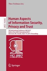 Cover von Human Aspects of Information Security, Privacy and Trust