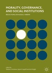 Cover von Morality, Governance, and Social Institutions
