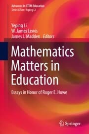 Cover von Mathematics Matters in Education