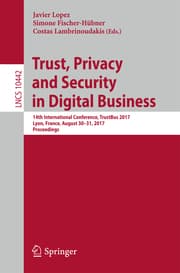 Cover von Trust, Privacy and Security in Digital Business