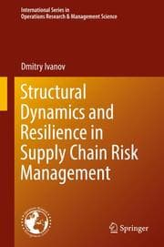 Cover von Structural Dynamics and Resilience in Supply Chain Risk Management