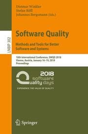 Cover von Software Quality: Methods and Tools for Better Software and Systems