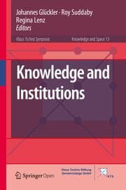 Cover von Knowledge and Institutions