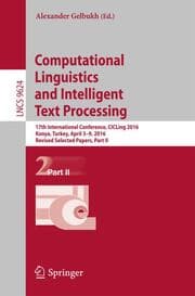 Cover von Computational Linguistics and Intelligent Text Processing