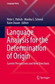 Cover von Language Analysis for the Determination of Origin
