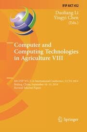 Cover von Computer and Computing Technologies in Agriculture VIII
