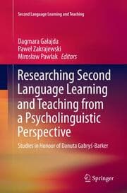 Cover von Researching Second Language Learning and Teaching from a Psycholinguistic Perspective