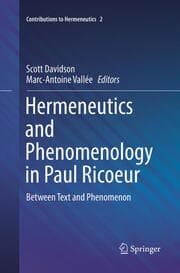 Cover von Hermeneutics and Phenomenology in Paul Ricoeur