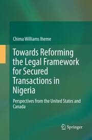 Cover von Towards Reforming the Legal Framework for Secured Transactions in Nigeria