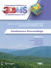 Cover von 1st International Conference on 3D Materials Science, 2012