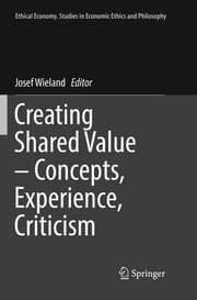Cover von Creating Shared Value - Concepts, Experience, Criticism