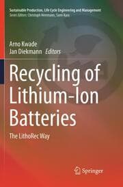 Cover von Recycling of Lithium-Ion Batteries